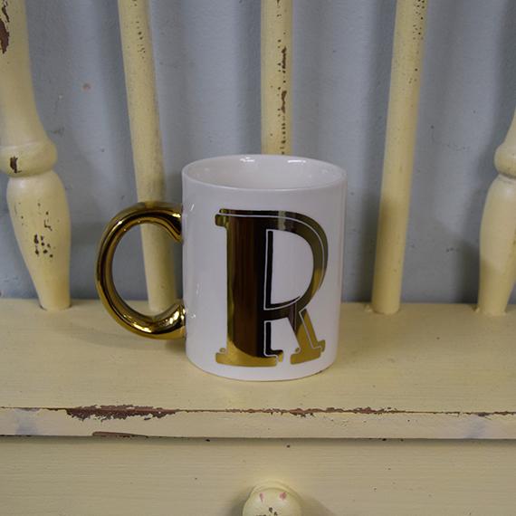 Gold Alphabet Mug 