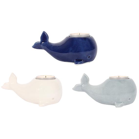 Picture of Whale Tealight Candle Holder with Scented Tealights