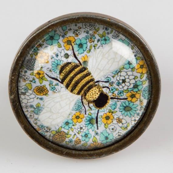 Picture of Floral Bee Drawer Knob