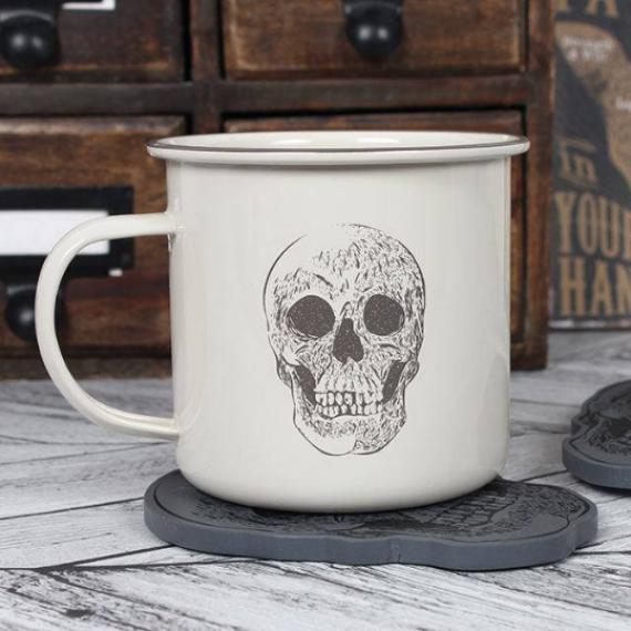 Skull Mug Candle, Vintage