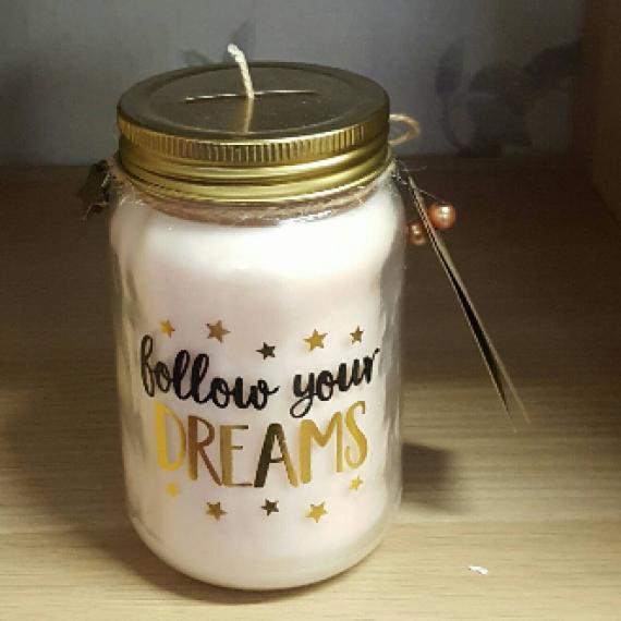 Follow Your Dreams Money Jar Candle