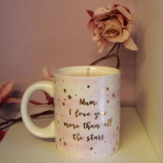 Picture of A Mum I Love You More Than All The Stars Mug Candle