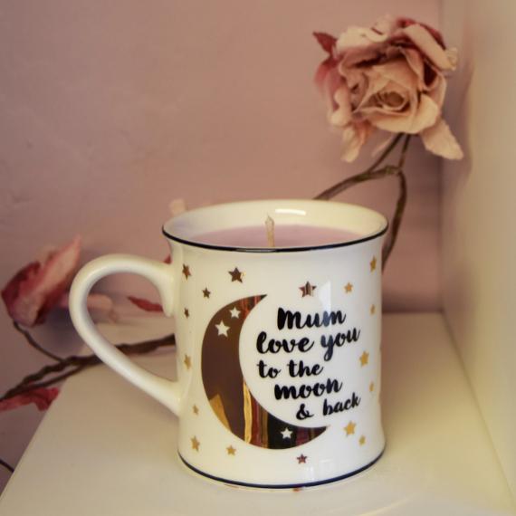 A Mum Love You To The Moon and Back Mug Candle